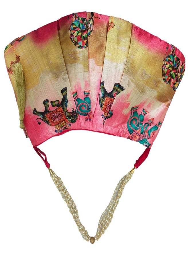athizay Potli bags wooden handle tassel hanging Solid | Plain | Printed Fabric | Cotton | Polycotton | Jute | jacquard hand carry wristlets pouch bags for women (Multicolor, Elephant Print) - Image 4